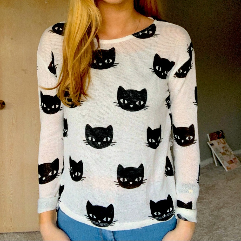 Black and White Cat Shirt